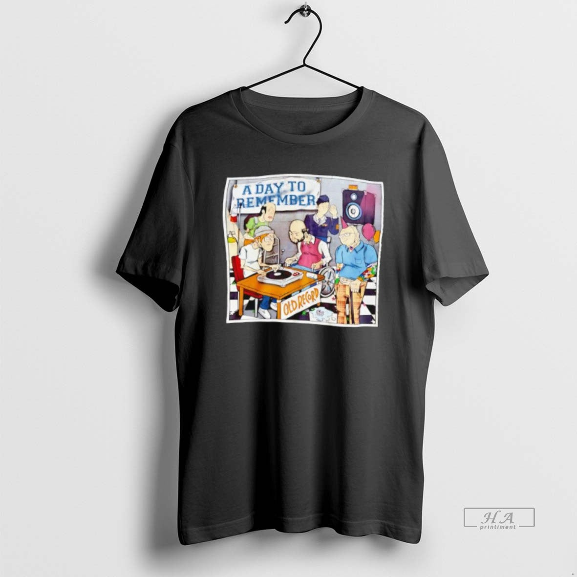 Official A Day To Remember Old Record Band Cartoon