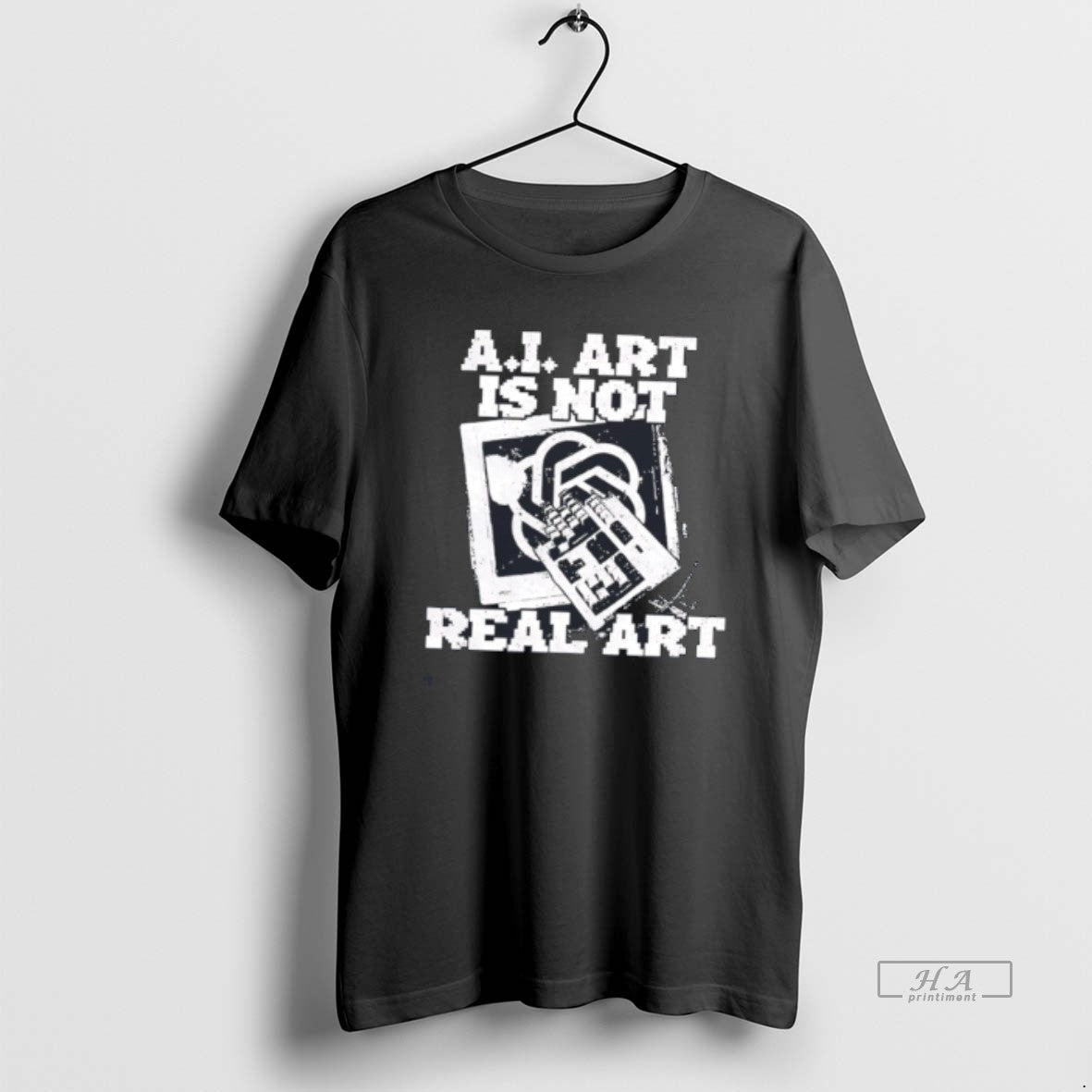 Official Ai Art Is Not Real Art Keyboard Tee