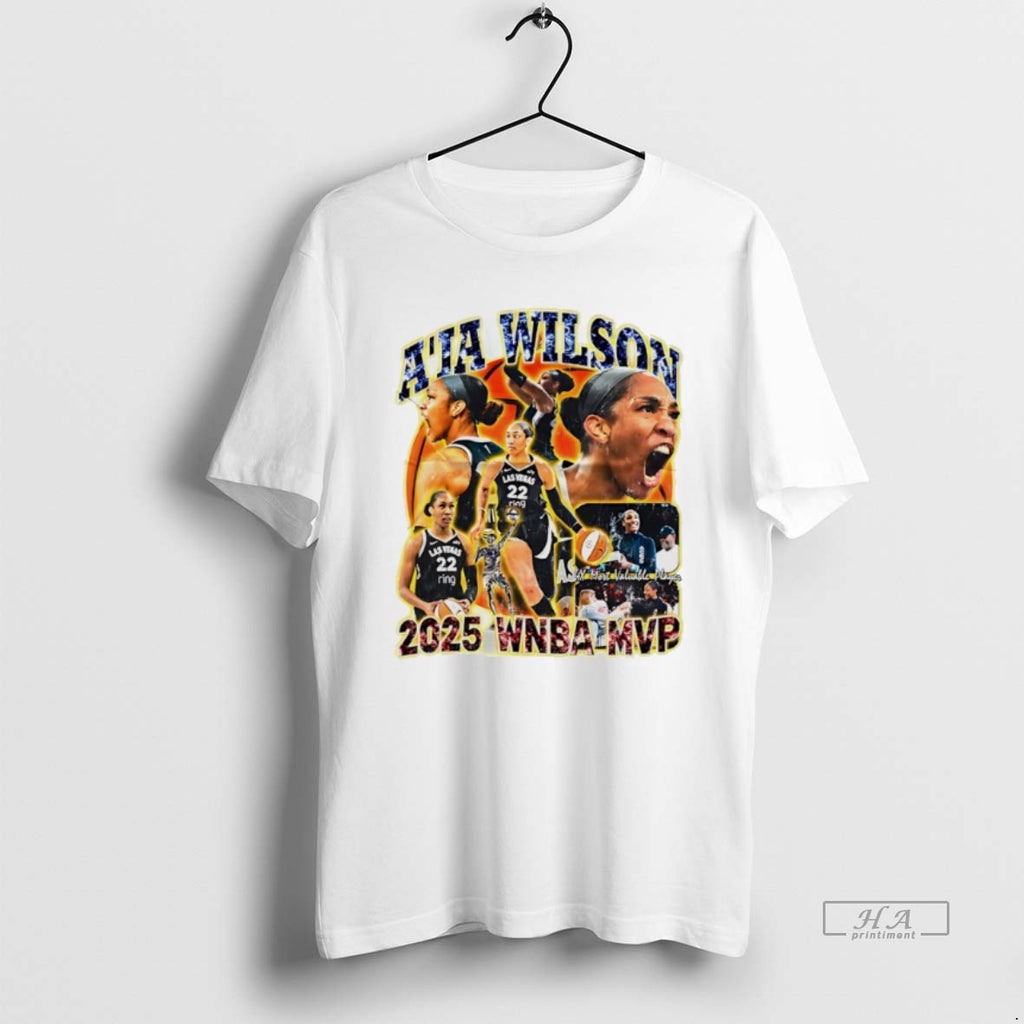 Official Aja Wilson Las Vegas Aces 2025 Wnba Mvp Graphic