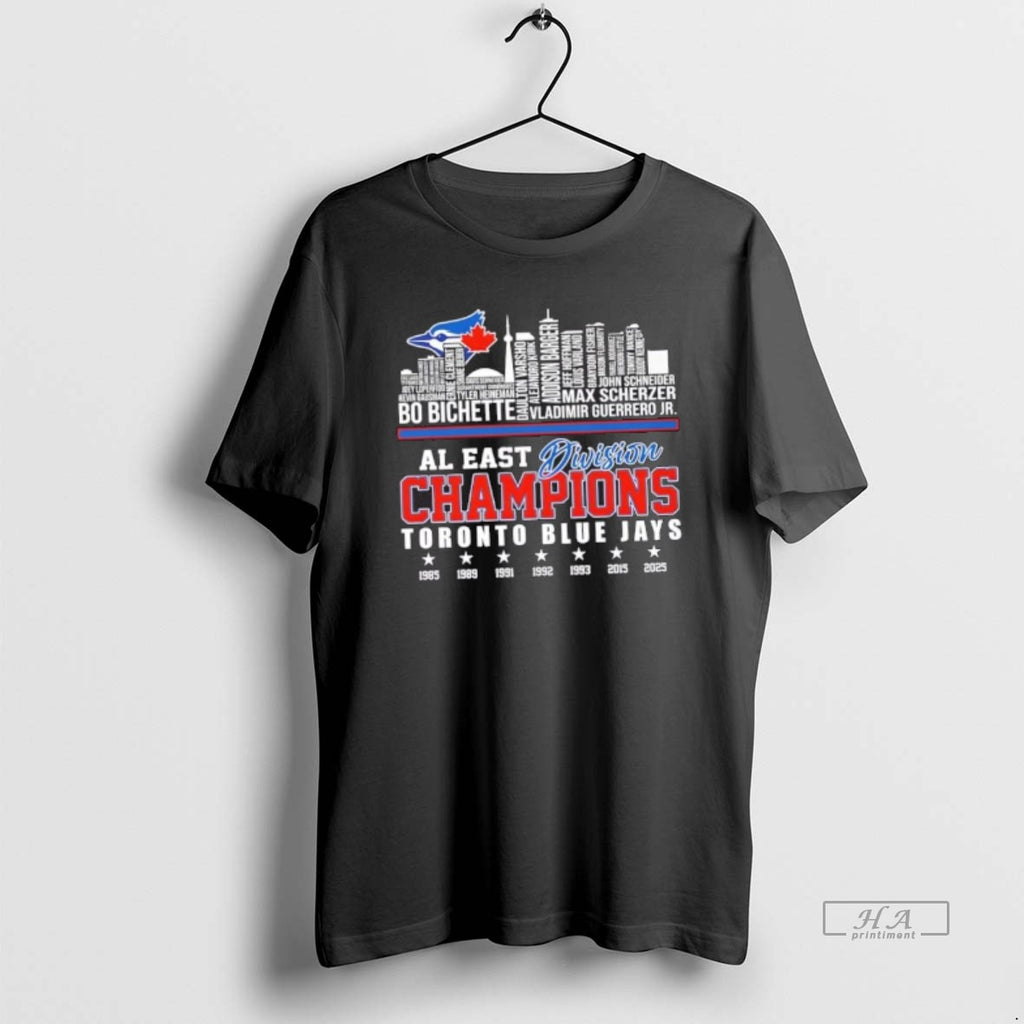Official Al East Division Champions Toronto Blue Jays All Names City Skyline