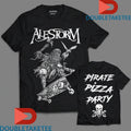 Official Alestorm Pirate Pizza Party Axe Skateboard Shirts Unisex , , , Long Sleeve Tee