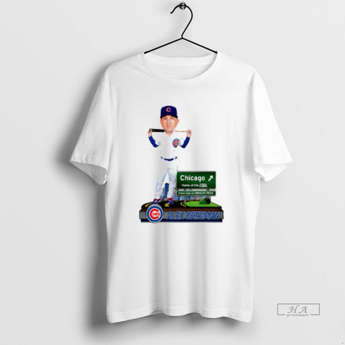 Official Alex Bregman Chicago Cubs Next Stop Caricature