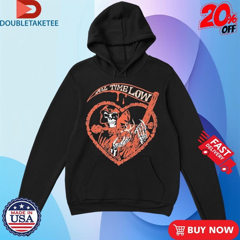 Official All Time Low Grim Reaper Valentine’s Day Shirts Unisex , , , Long Sleeve Tee