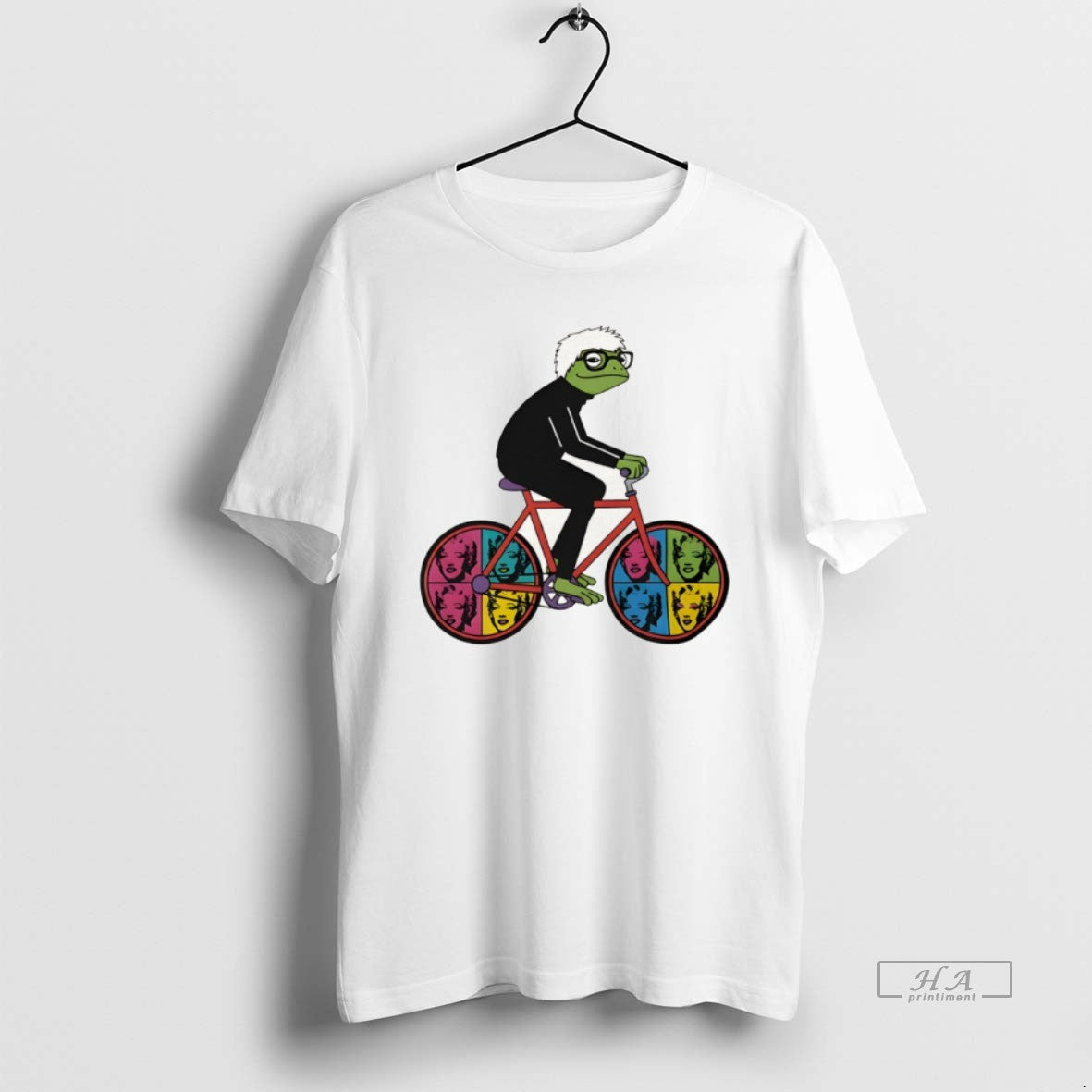 Official Andy Warhol Inspired Frog Cyclist Graphic