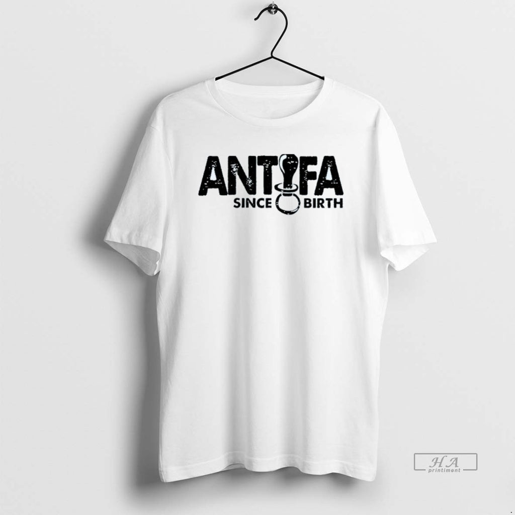 Official Antifa Since Birth Mens White Tee