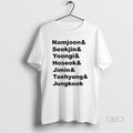 Official Bts Chant Lineup Namjoon Seokjin Yoongi Hoseok Jimin Taehyung Jungkook