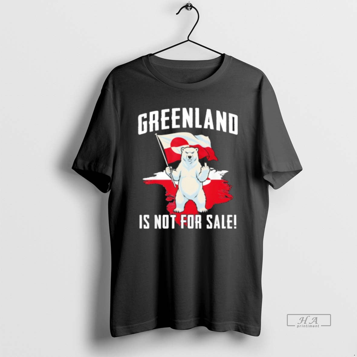 Official Bear Middle Finger Greenland Is Not For Sale Flag Political