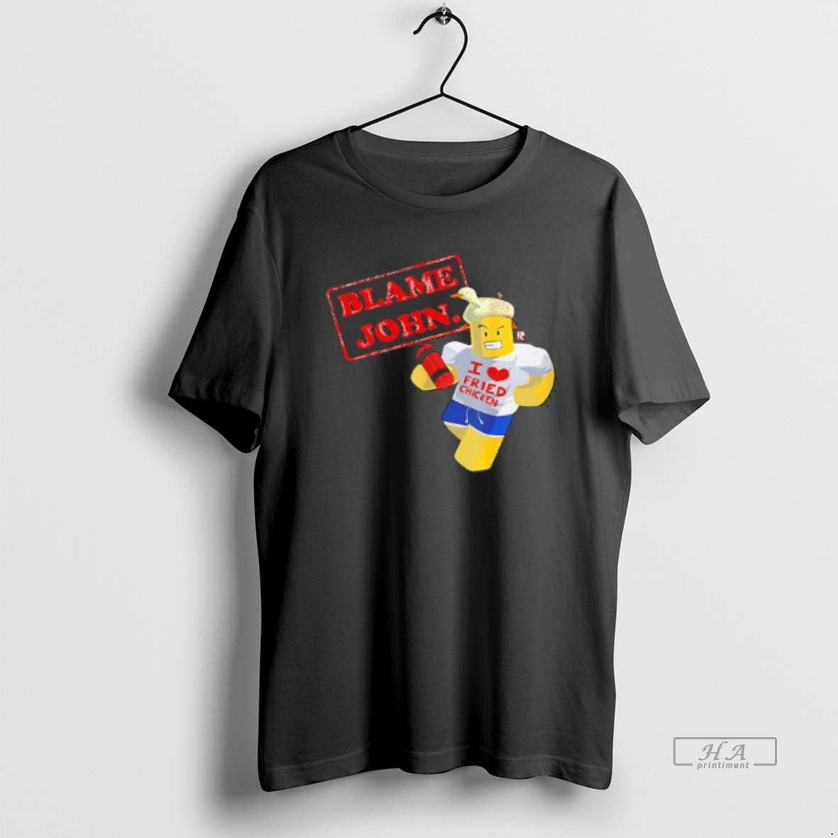 Official Blame John Lego Wearing I Love Fried Chicken