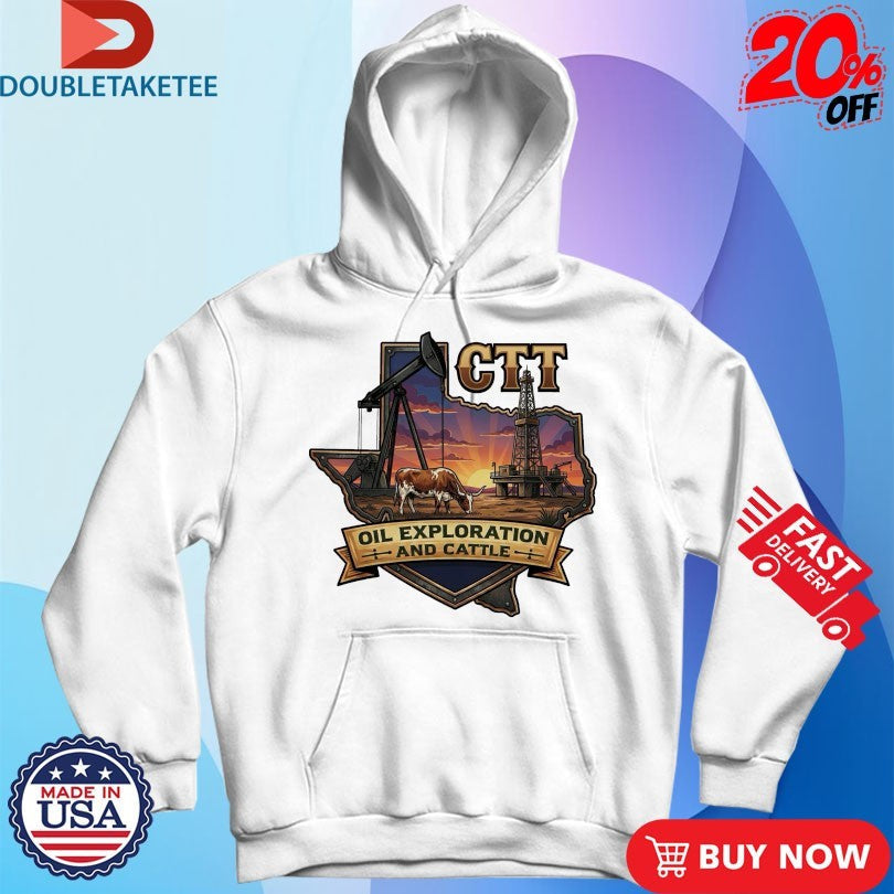 Official CTT Oil Exploration And Cattle TX Shirts Unisex , , , Long Sleeve Tee