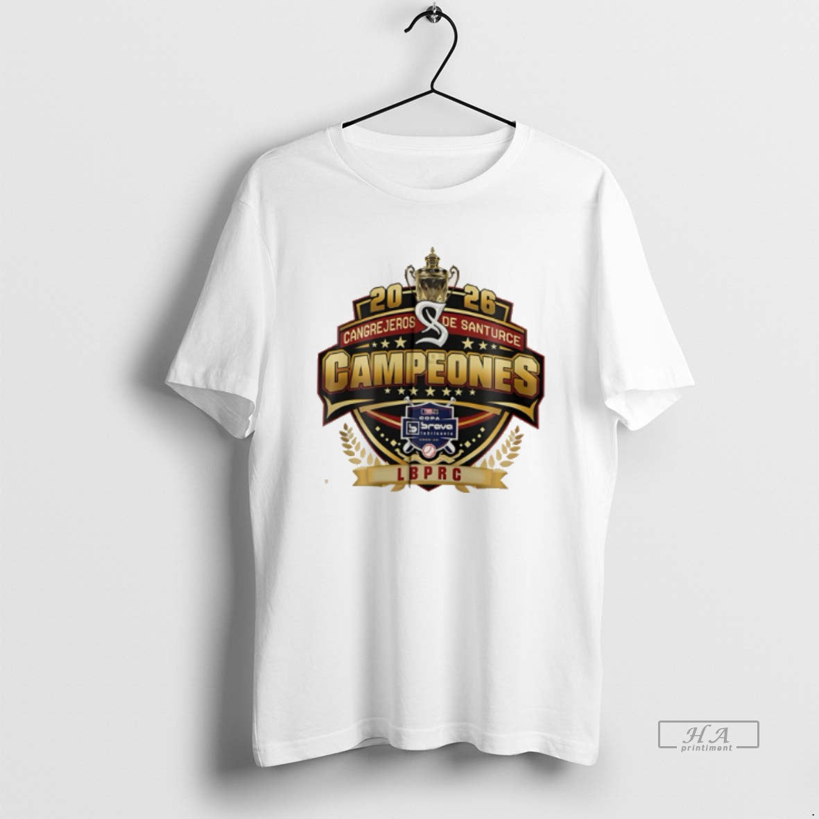 Official Cangrejeros De Santurce 2026 Campeons Celebrate Personalized Baseball Tee