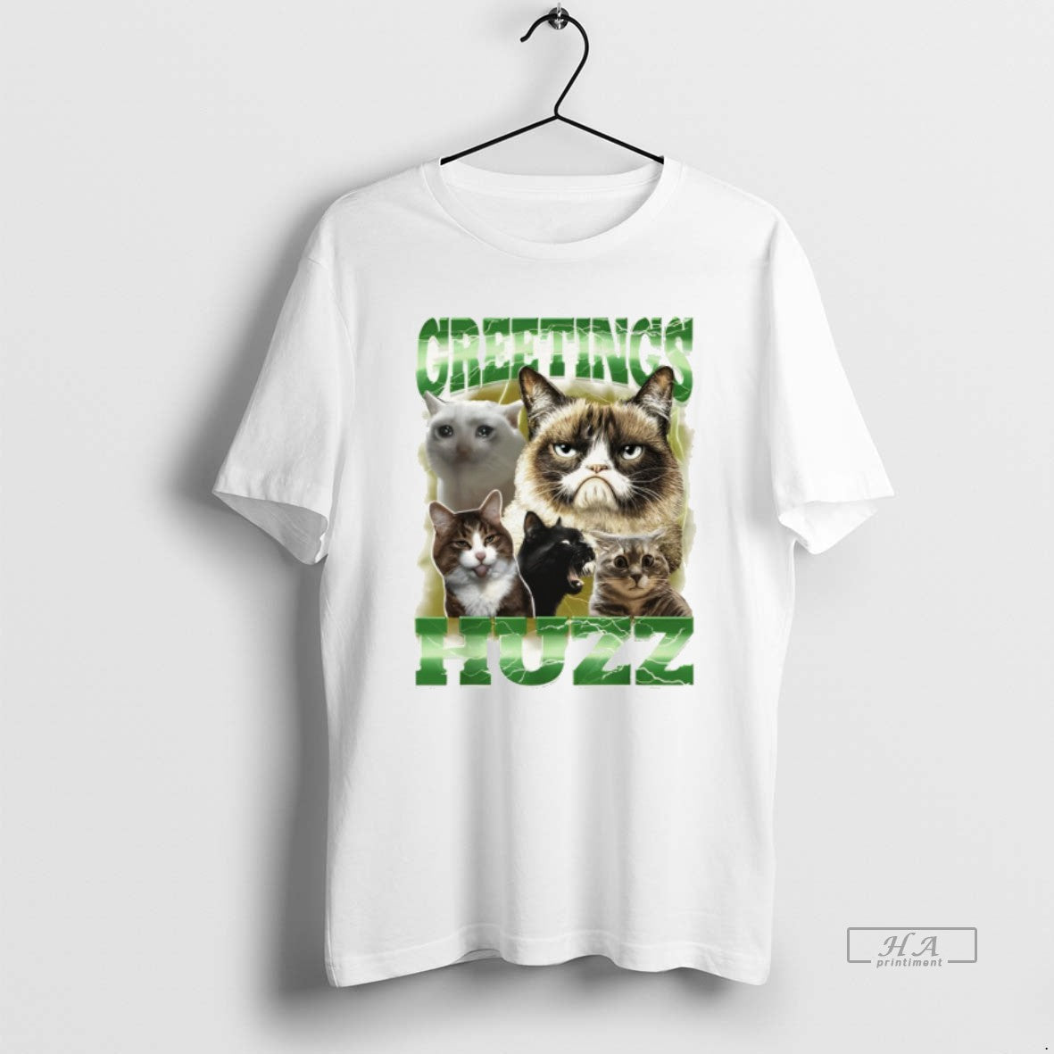 Official Cat Meme Greetings Huzz Graphic