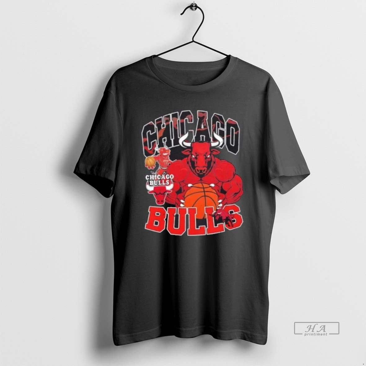 Official Chicago Bulls Mascot Basketball Graphic