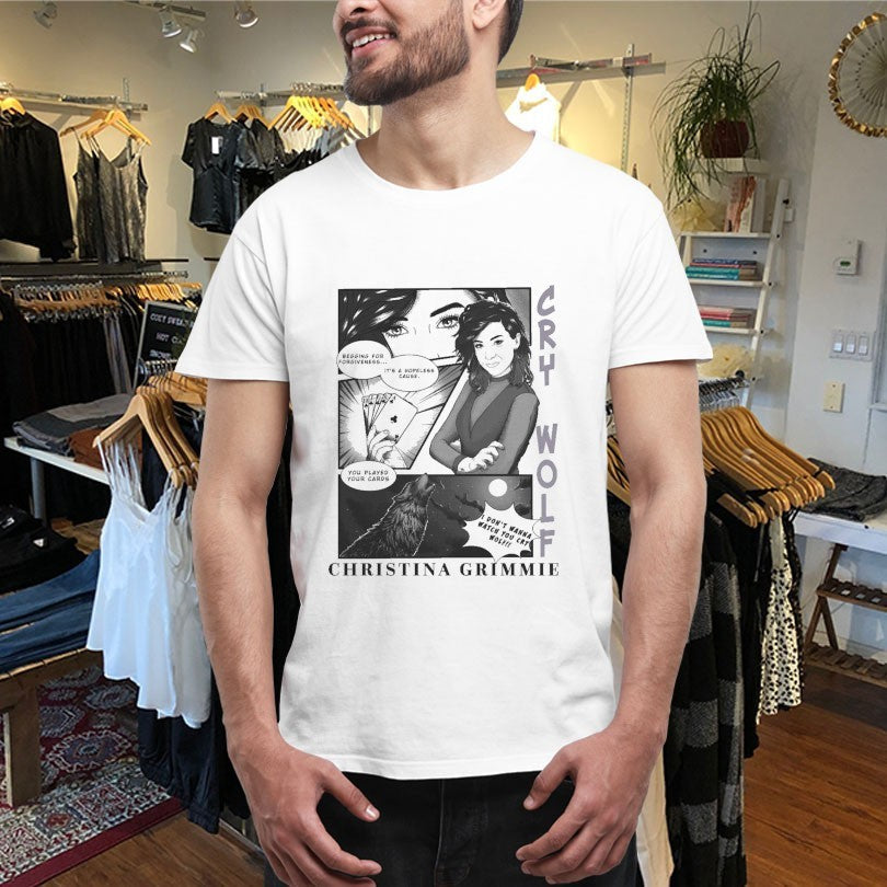 Official Christina Grimmie Cry Wolf Comic Shirts Unisex , , , Long Sleeve Tee