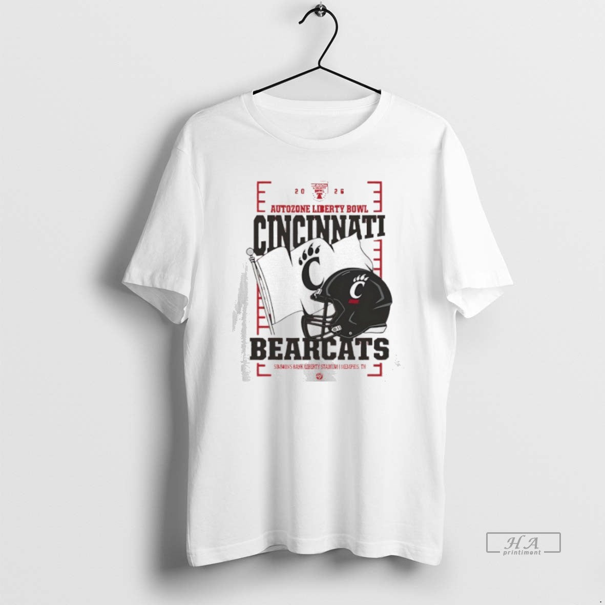 Official Cincinnati Bearcats 2026 Autozone Liberty Bowl Helmet