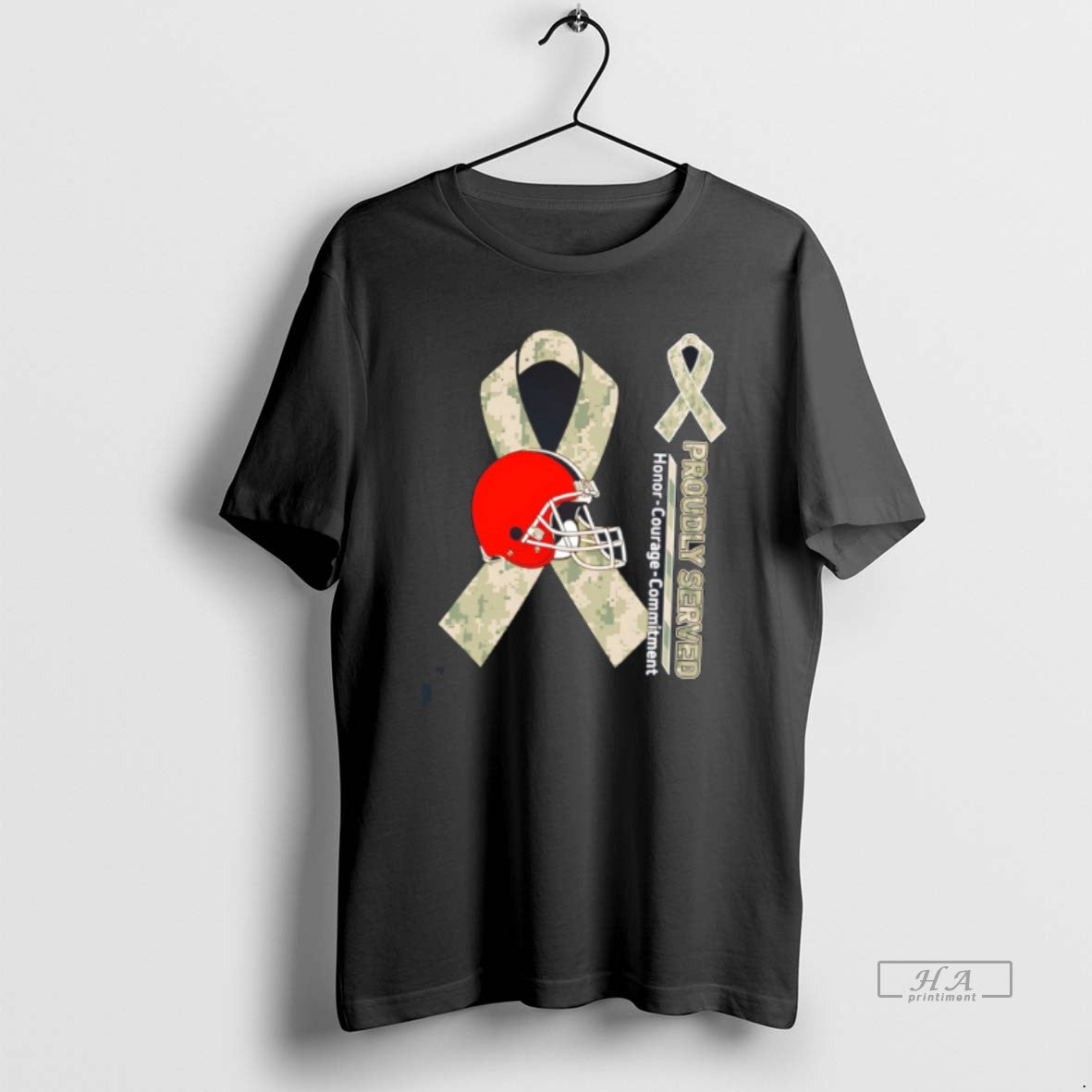 Official Cleveland Browns Proudly Served Honor Courage Commitment Tee