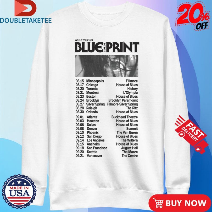 Official Colde Blueprint World Tour 2024 Shirts Unisex , , , Long Sleeve Tee