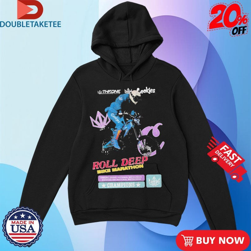 Official Cookies Roll Deep Throne Bike Marathon Shirts Unisex , , , Long Sleeve Tee