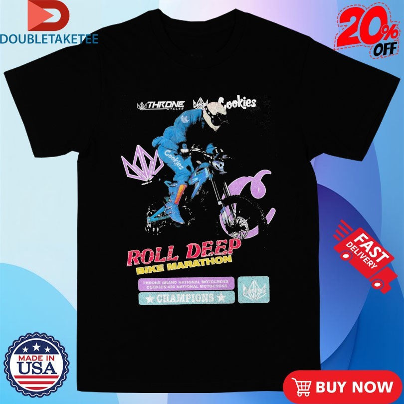 Official Cookies Roll Deep Throne Bike Marathon Shirts Unisex , , , Long Sleeve Tee