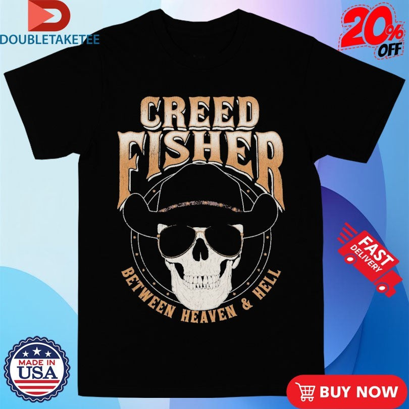 Official Creed Fisher Between Heaven And Hell Skull Shirts Unisex , , , Long Sleeve Tee