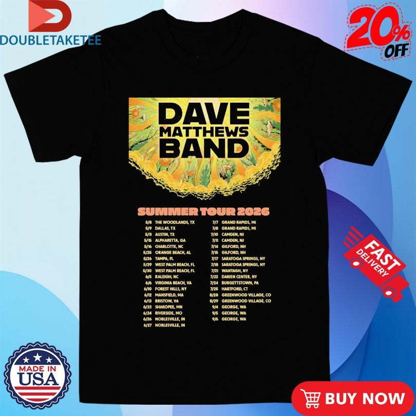 Official Dave Matthews Band Tour 2026 Dates Shirts Unisex , , , Long Sleeve Tee