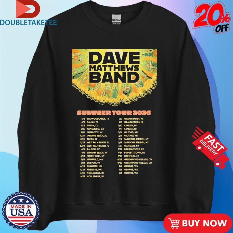 Official Dave Matthews Band Tour 2026 Dates Shirts Unisex , , , Long Sleeve Tee