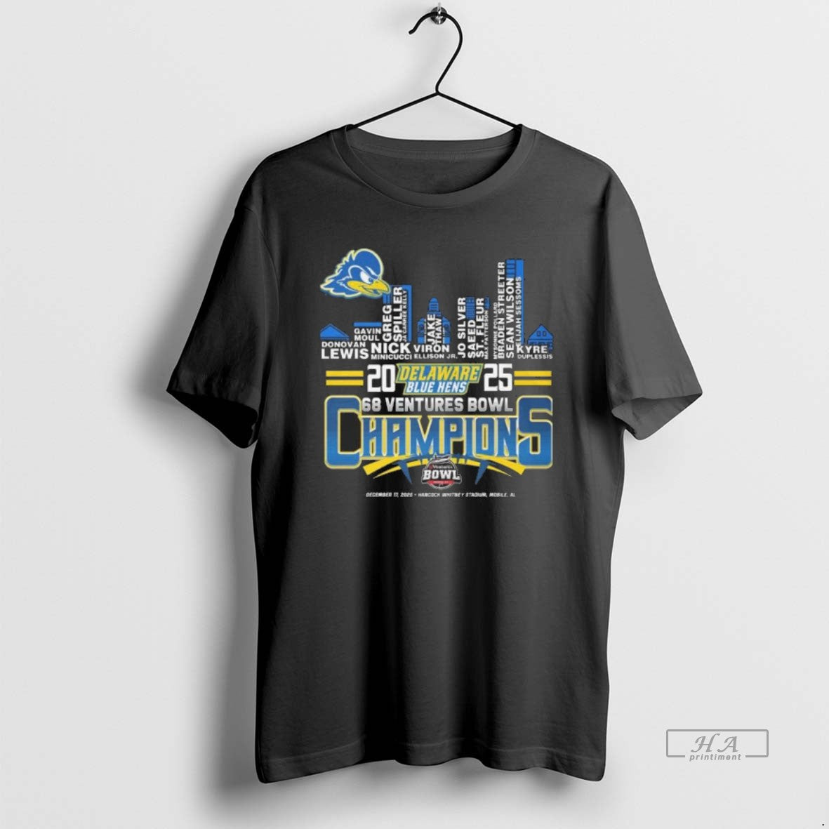 Official Delaware Blue Hens 2025 68 Ventures Bowl Champions City Skylines