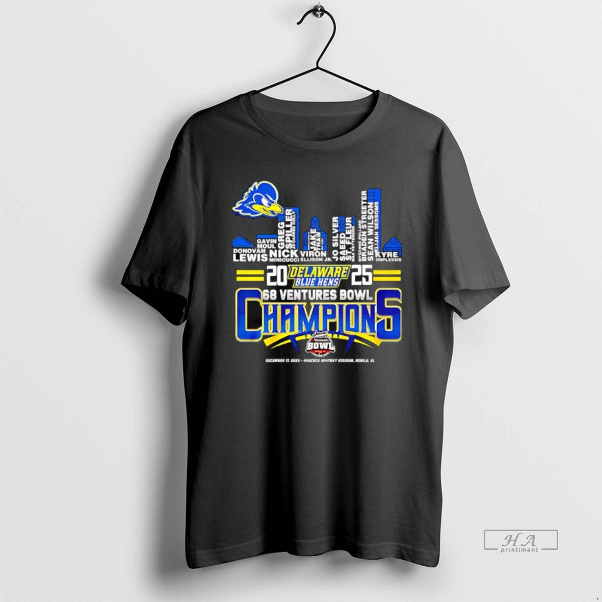 Official Delaware Fightin Blue Hens Champions Name Players Skyline City