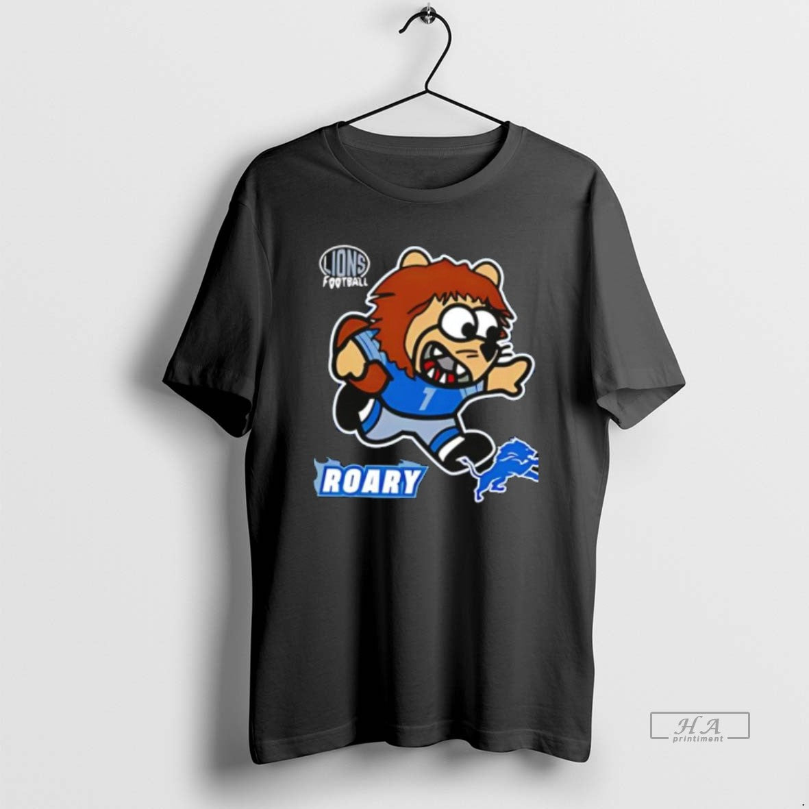 Official Detroit Lions Football Roary Mascot Cartoon