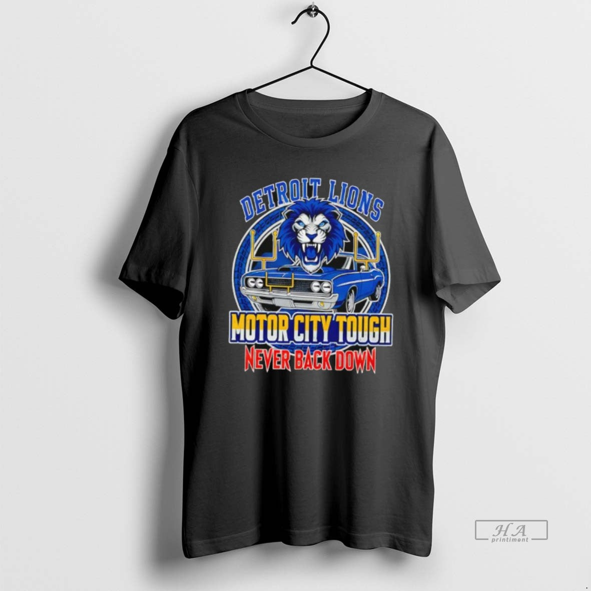 Official Detroit Lions Motor City Tough Never Back Down Football