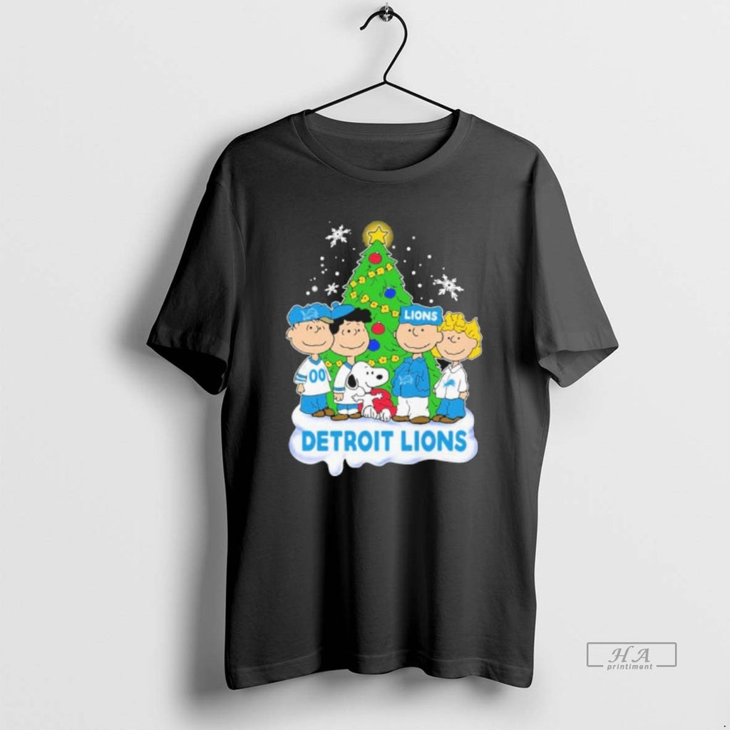 Official Detroit Lions X The Peanuts Merry Christmas
