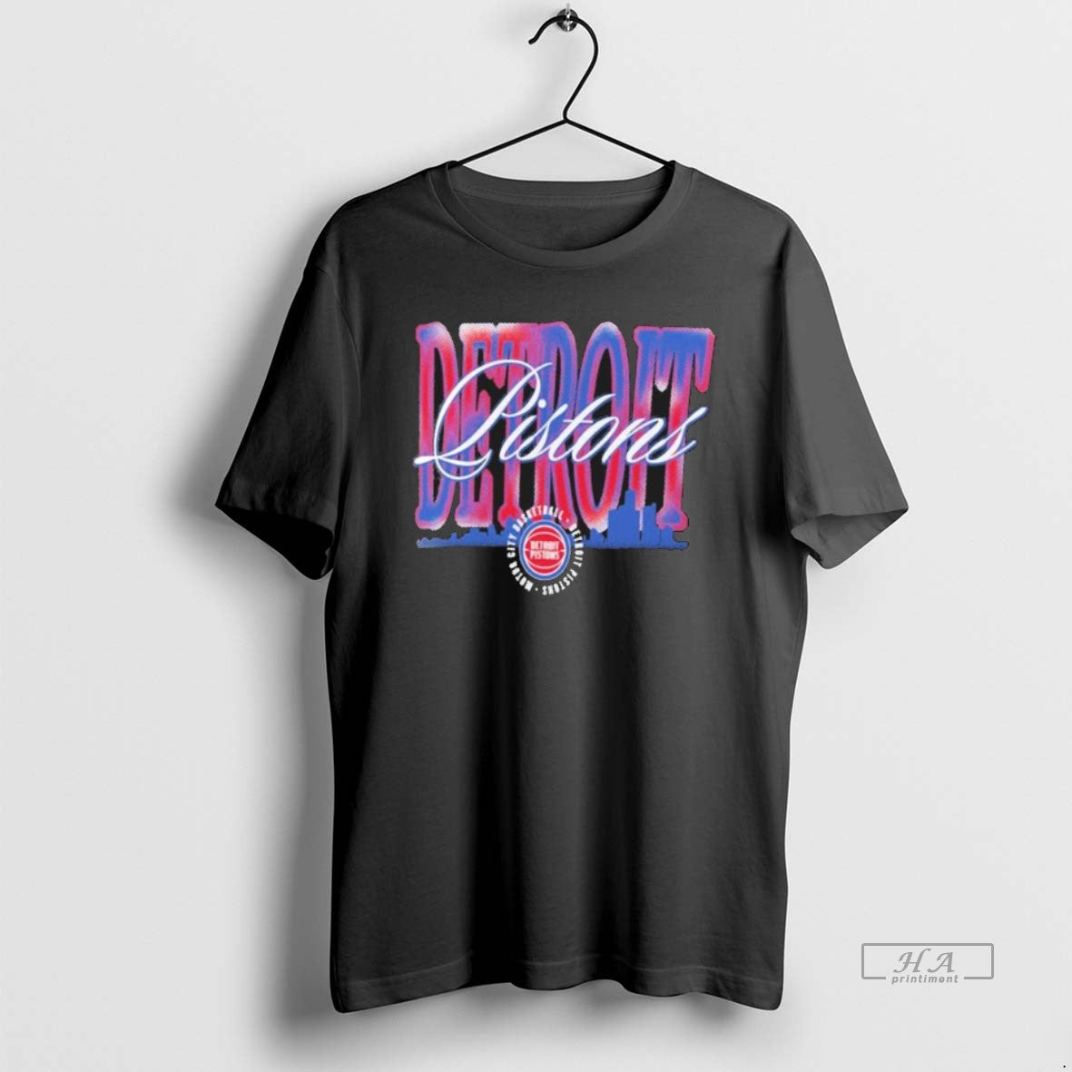 Official Detroit Pistons Chrome Legacy Skyline