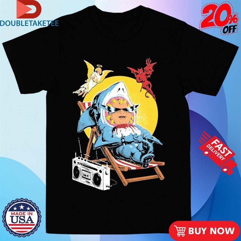 Official Drain …Is Your Friend Shark Angel And Devil Album Shirts Unisex , , , Long Sleeve Tee