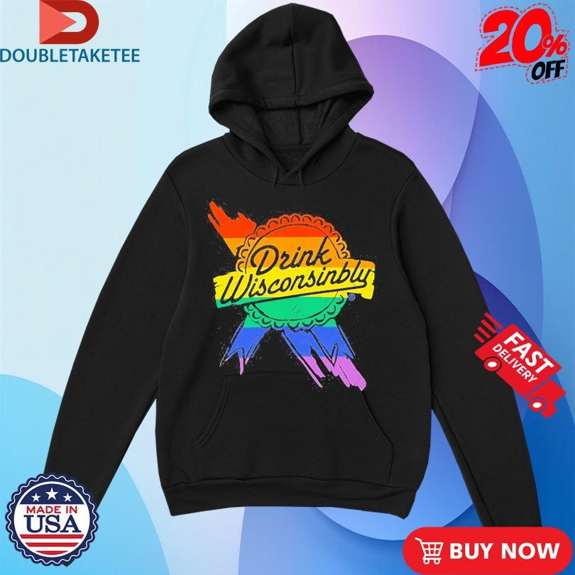 Official Drink Wisconsinbly Retro Ribbon Pride Shirts Unisex , , , Long Sleeve Tee