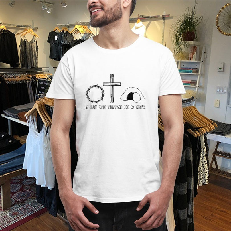 Official Easter Christian A Lot Can Happen In 3 Days Shirts Unisex , , , Long Sleeve Tee