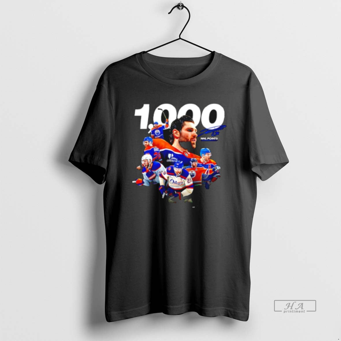 Official Edmonton Oilers Leon Draisaitl 1000 Career Nhl Points 2025 Graphic