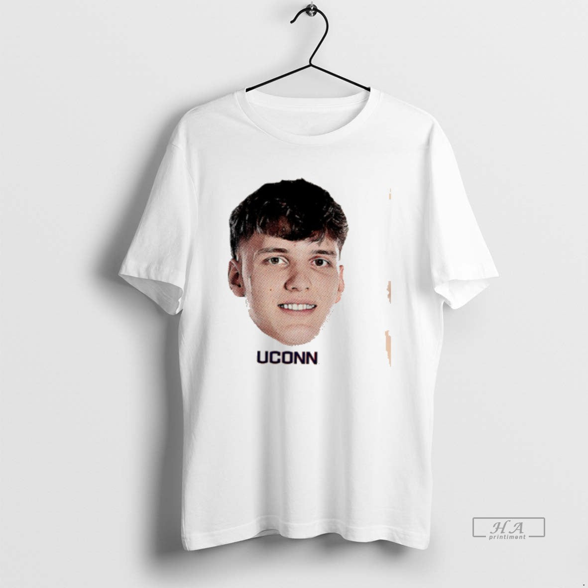 Official Eric Reibe Uconn Huskies Big Head Tee
