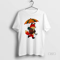 Official Fox Holding Umbrella Cartoon