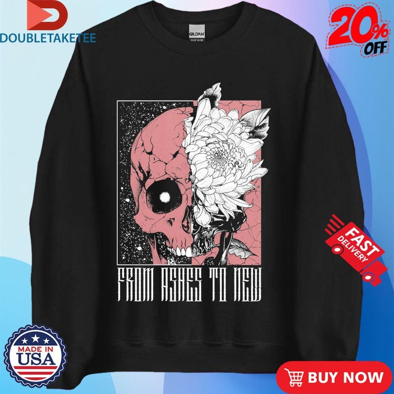 Official From Ashes To New Deadbloom Skull Flower Shirts Unisex , , , Long Sleeve Tee