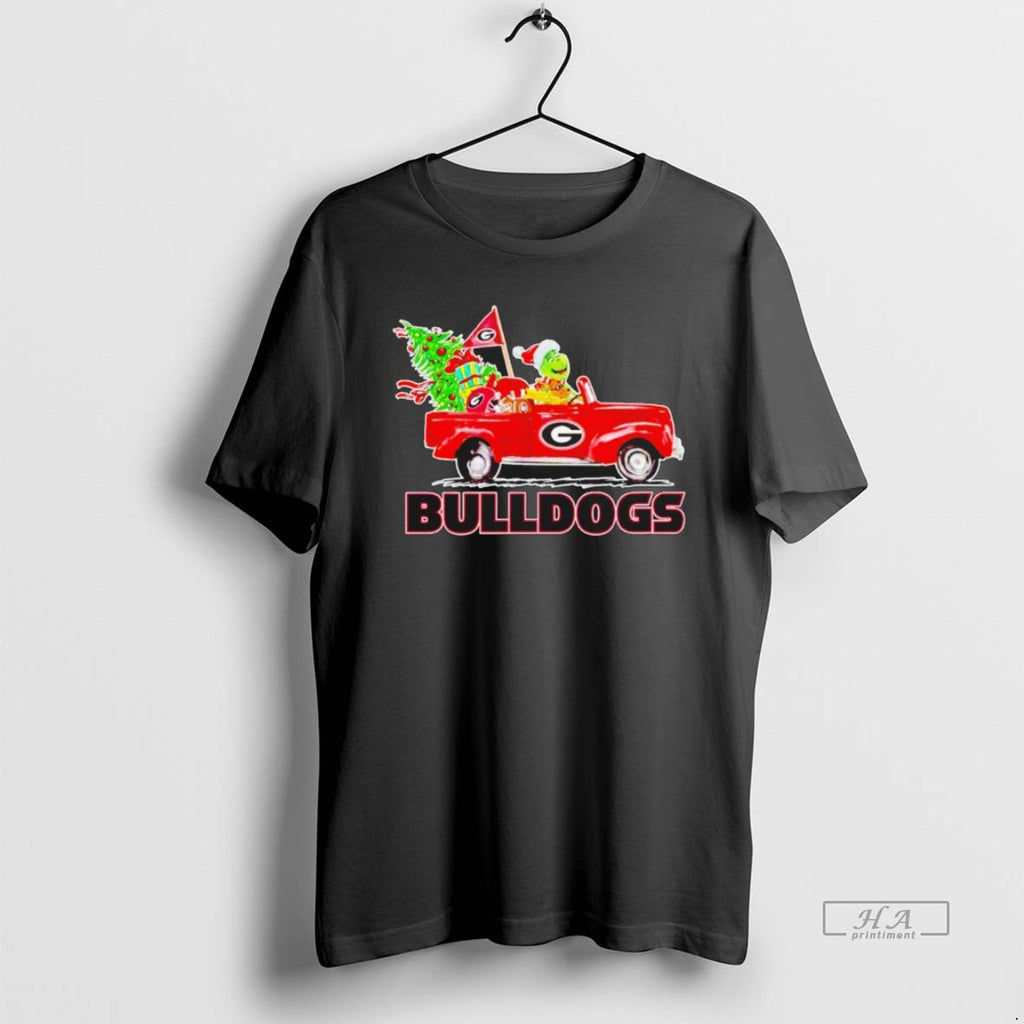 Official Georgia Bulldogs Grinch Driving Car Christmas