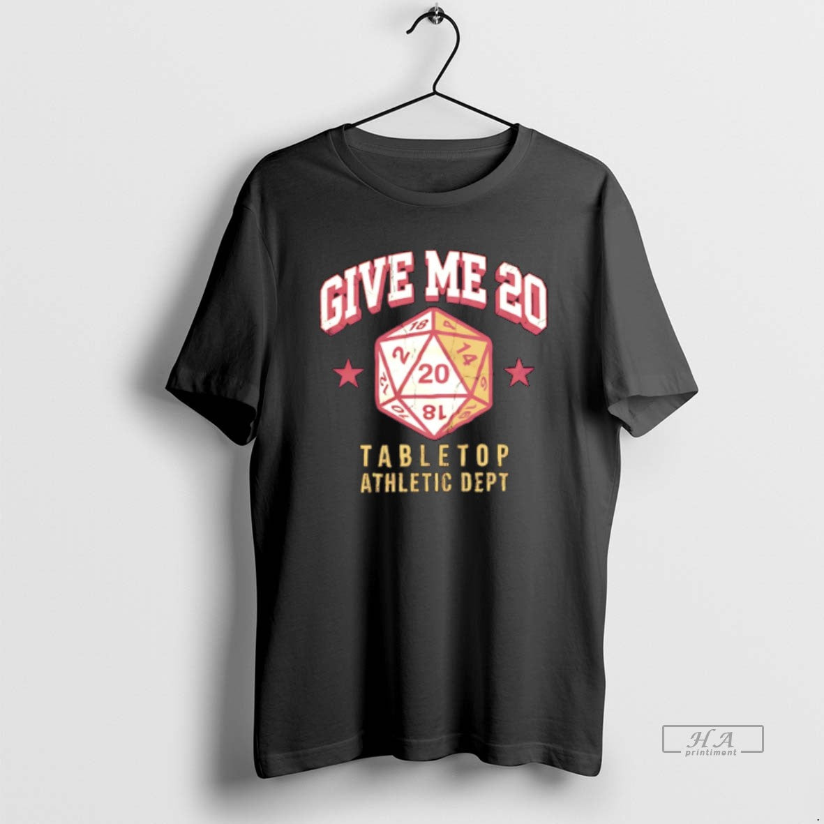 Official Give Me 20 D20 Tabletop Athletic Dept Tee