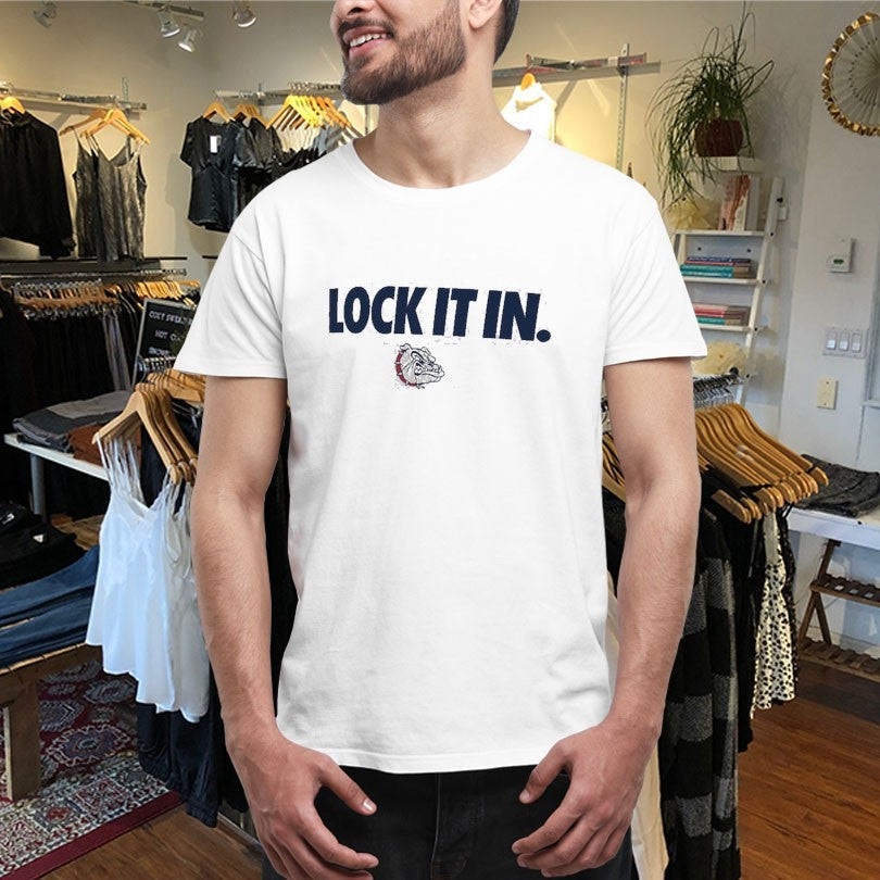 Official Gonzaga Bulldogs Lock It In Shirts Unisex , , , Long Sleeve Tee