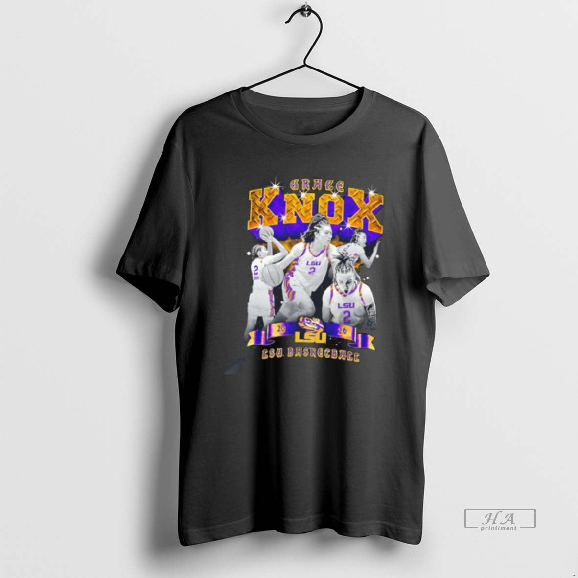 Official Grace Knox Lsu Tigers Player Collage Tee
