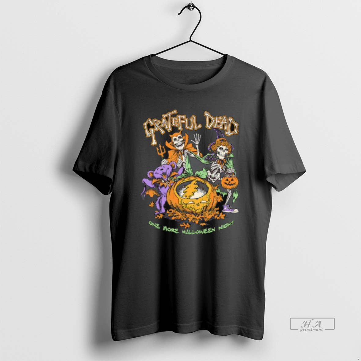 Official Grateful Dead Steal Your Pumpkin Dark Heather One More Halloween Night
