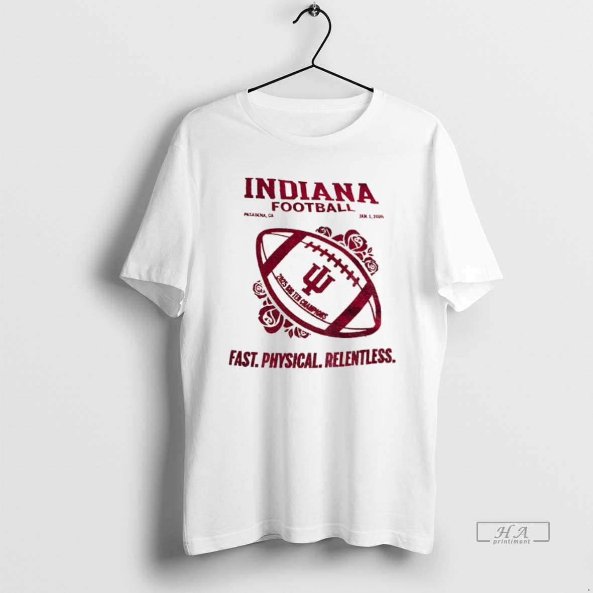 Official Indiana Hoosiers Football Rose Bowl Game Fast Physical Relentless 2025