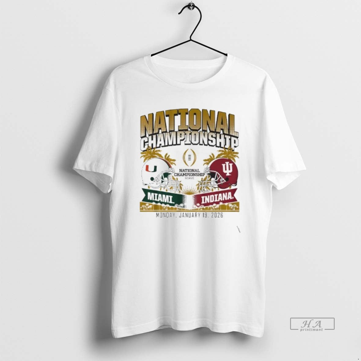 Official Indiana Hoosiers And Miami Hurricanes Cfp National Championship Matchup