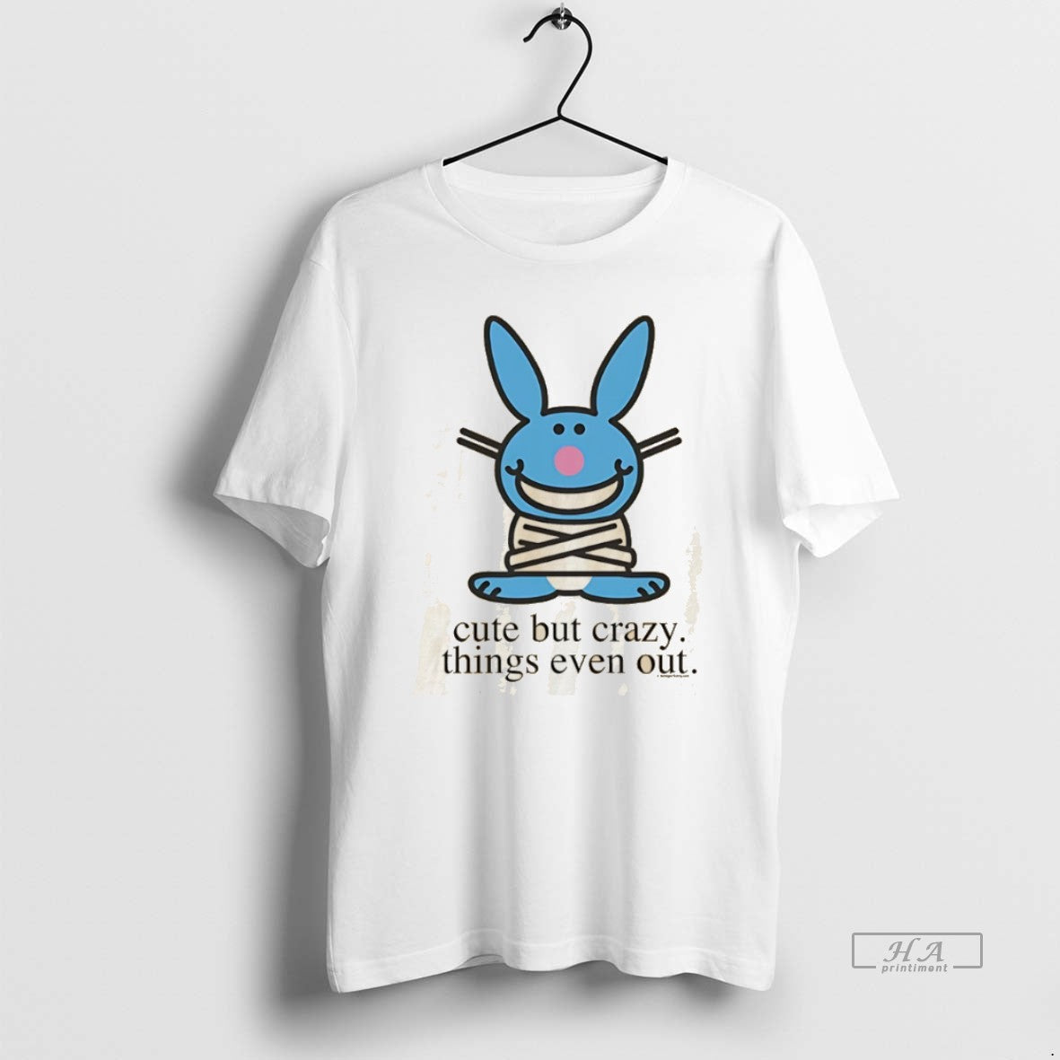Official Its Happy Bunny Cute But Crazy Things Even Out