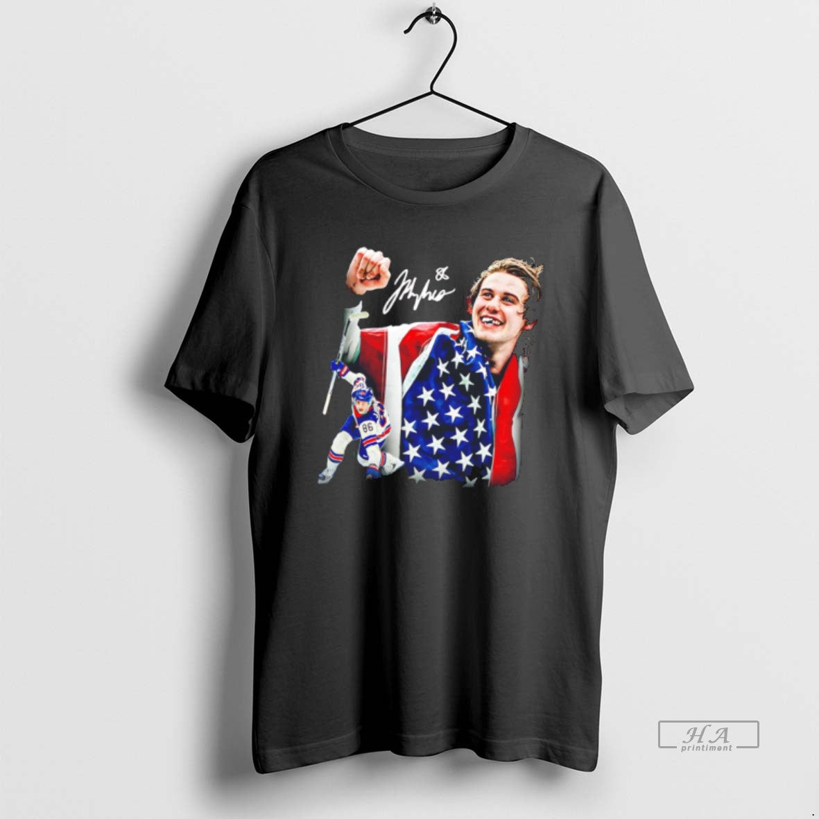 Official Jack Hughes Golden Goal Usa Hockey Champions 2026 Tee