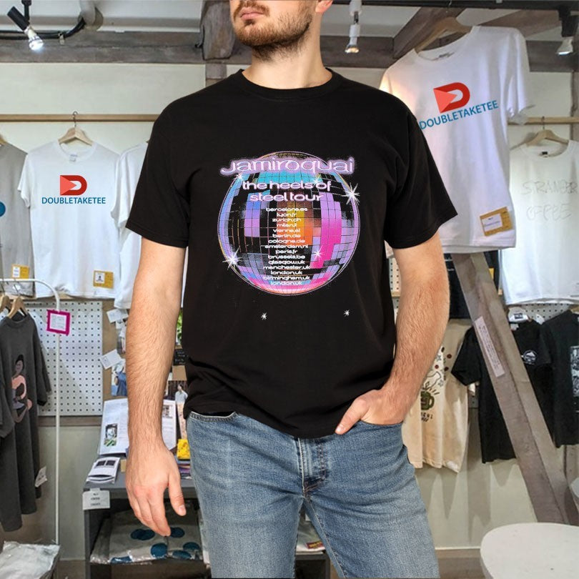 Official Jamiroquai Heels Of Steel Tour 2025 Disco Ball Shirts Unisex , , , Long Sleeve Tee