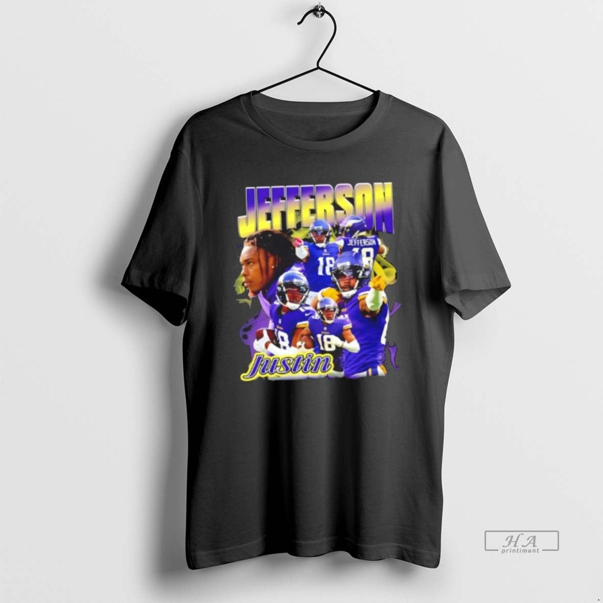 Official Jefferson Justin Minnesota Vikings Football Signature Graphic