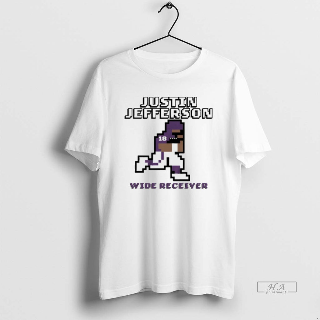 Official Justin Jefferson Minnesota Vikings Wide Receiver Retro Baller